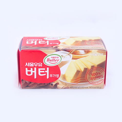 [일시품절/입고일 미정]서울우유버터 450g 무가염 (무염버터) 종이케이스