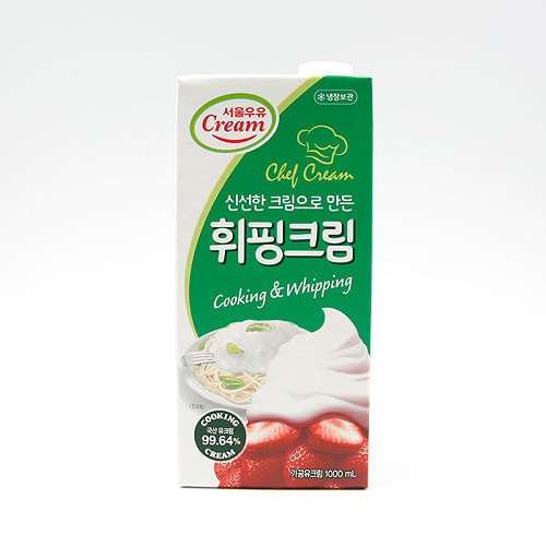 [소량재고/수급불안]서울우유 동물성휘핑크림 1000ml