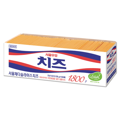 서울우유 체다슬라이스치즈 1.8kg (100매) /체다치즈,