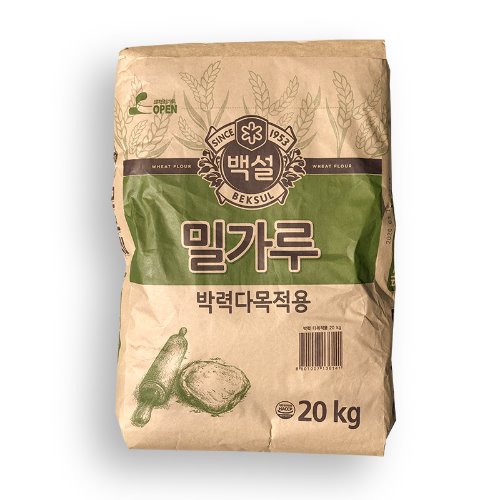 [백설] 박력다목적용 밀가루  20kg / 박력분,박력밀가루,다목적