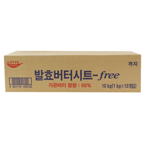 [선주문] 롯데푸드 발효버터시트 프리 10kg (1kg*10개)
