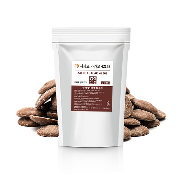 [할인판매] 자피로 카카오 코팅용 다크 초콜릿 1kg (코코아분말 함량 17%)