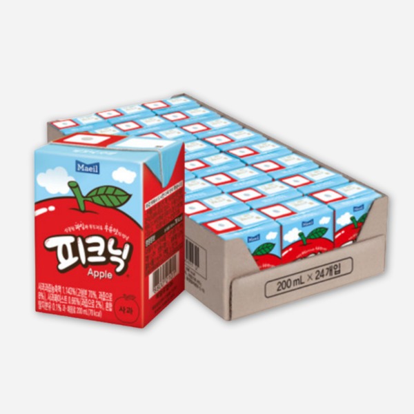 [선주문]매일 피크닉 사과맛 1박스 (200ml*24개)