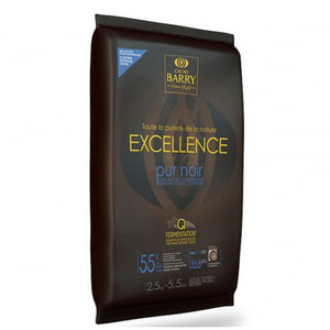 [할인판매] 카카오바리 엑셀랑스 퓨리티 다크 커버춰 초콜릿 (55%) 2.5kg / 블럭 초콜렛