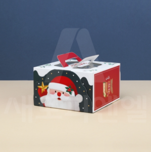 [선주문]크리스마스 케익박스(1호)산타클로스 (210x210x125mm) (5개) (크리스마스상자/소품)