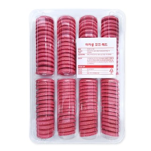 [할인판매] [냉동반제품] 크럼 마카롱꼬끄 딸기 (6g*120개입) / Krumb 레드 마카롱피 마카롱재료