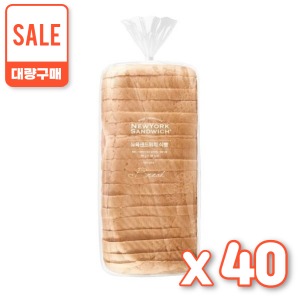 [일시품절/8월 18일 입고예정][냉동완제품] 삼립 뉴욕샌드위치식빵 990G*40봉(10박스) / Krumb 크럼 냉동식빵 샌드위치용 식빵