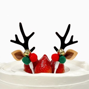 크리스마스 사슴뿔방울장식 케익장식 10개입(왼쪽 5개, 오른쪽 5개) / 크리스마스, 크리스마스 장식, 케이크 장식