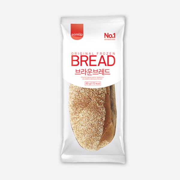 [냉동완제품] 삼립 브라운브레드 1봉(60g / 크럼 부시맨빵 샌드위치빵 아웃백빵)