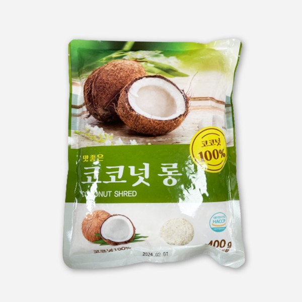 [품절/입고일미정]새롬푸드 맛좋은 코코넛 롱 400g