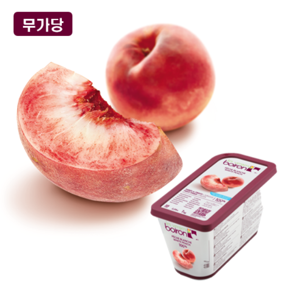 [일시품절/입고일미정]브와롱 복숭아 냉동 퓨레 1kg