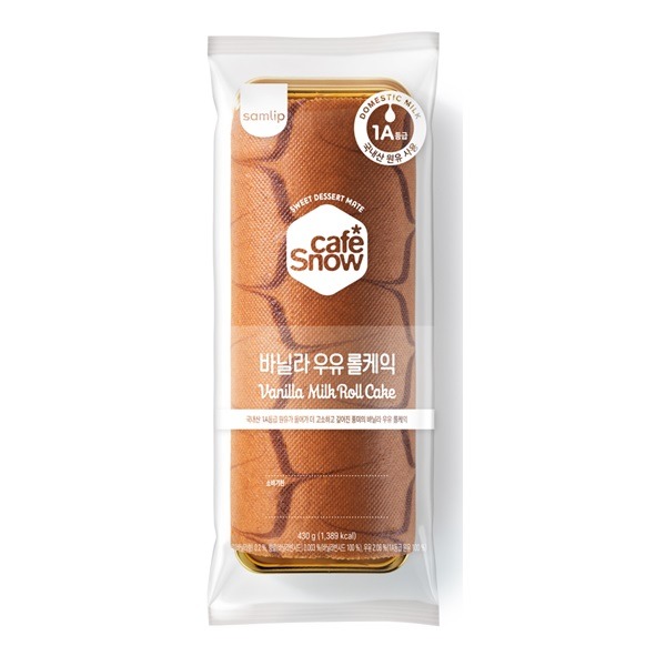 [냉동완제품] 크럼 바닐라 우유롤 케익 430g